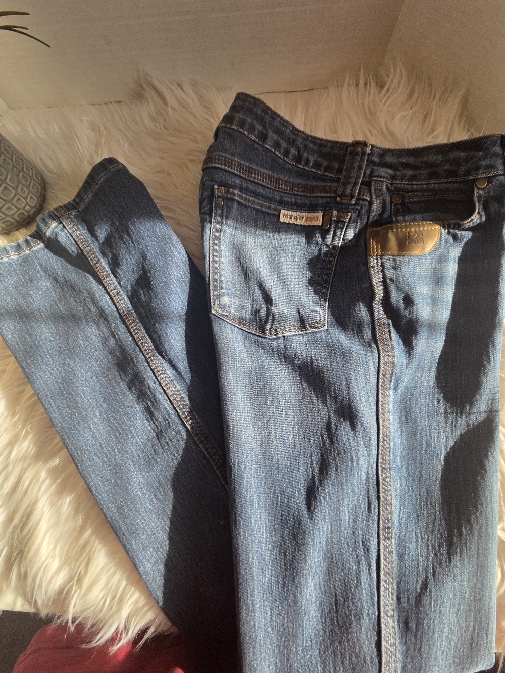 Wrangler Riggs Workwear Women's Dark Blue Relaxed Fit Bootcut Jeans, Size 6 - Picture 4 of 8